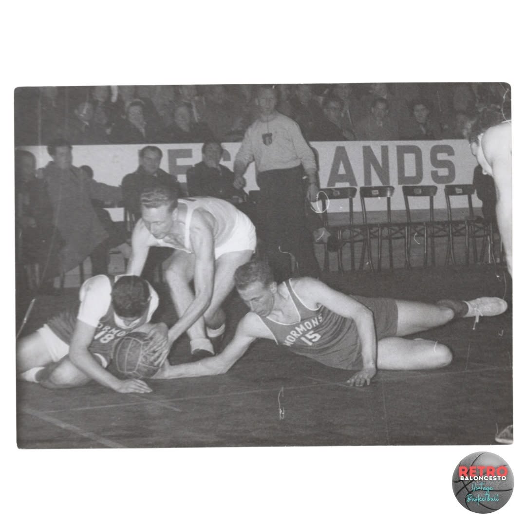Belgium photographs from the 1950s of the Mormons Vs. Tennis Basketball Teams