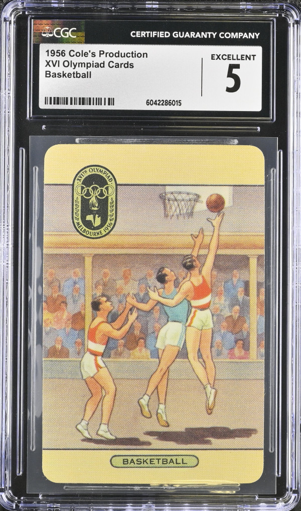 1956 Cole's Swap Production XVI Olympiad Cards Basketball (Austrailia)