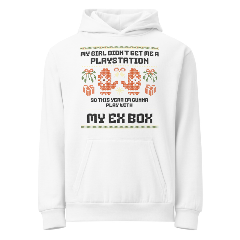 Playin with My Ex Box Hoodie White