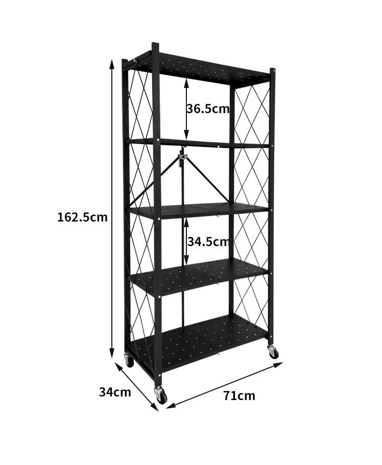 Metal Storage Shelving Rack – 4 Tier Heavy Duty Organizer for Kitchen, Garage & Pantry