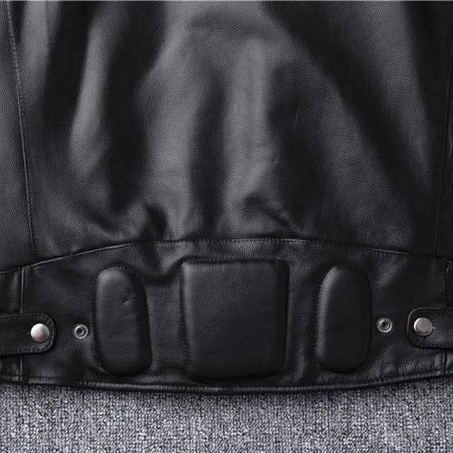 Men's Black Leather Motorcycle Jacket