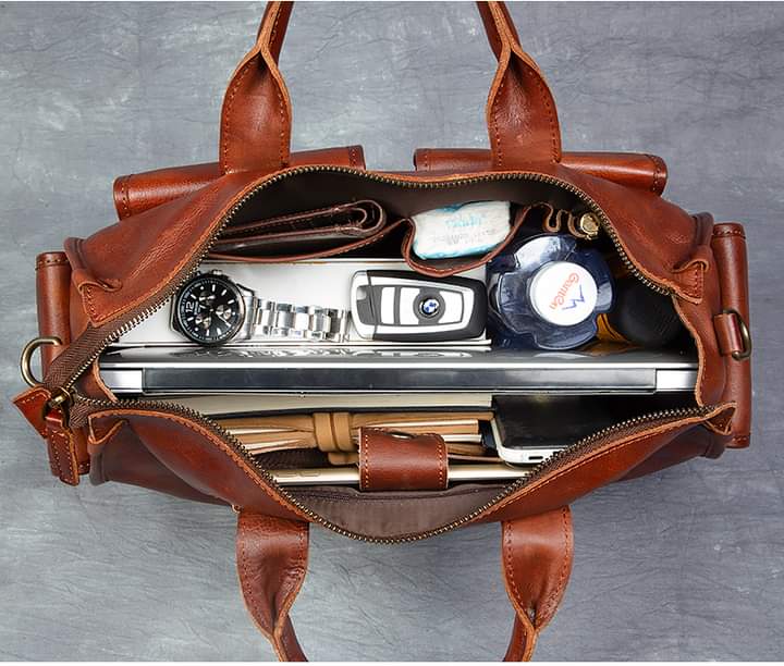 Vintage Leather Messenger Bag