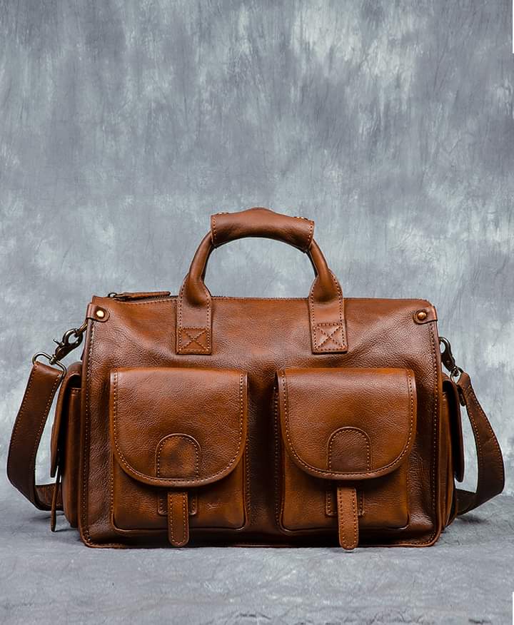Vintage Leather Messenger Bag