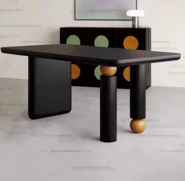 Modern Sculptural Black Table