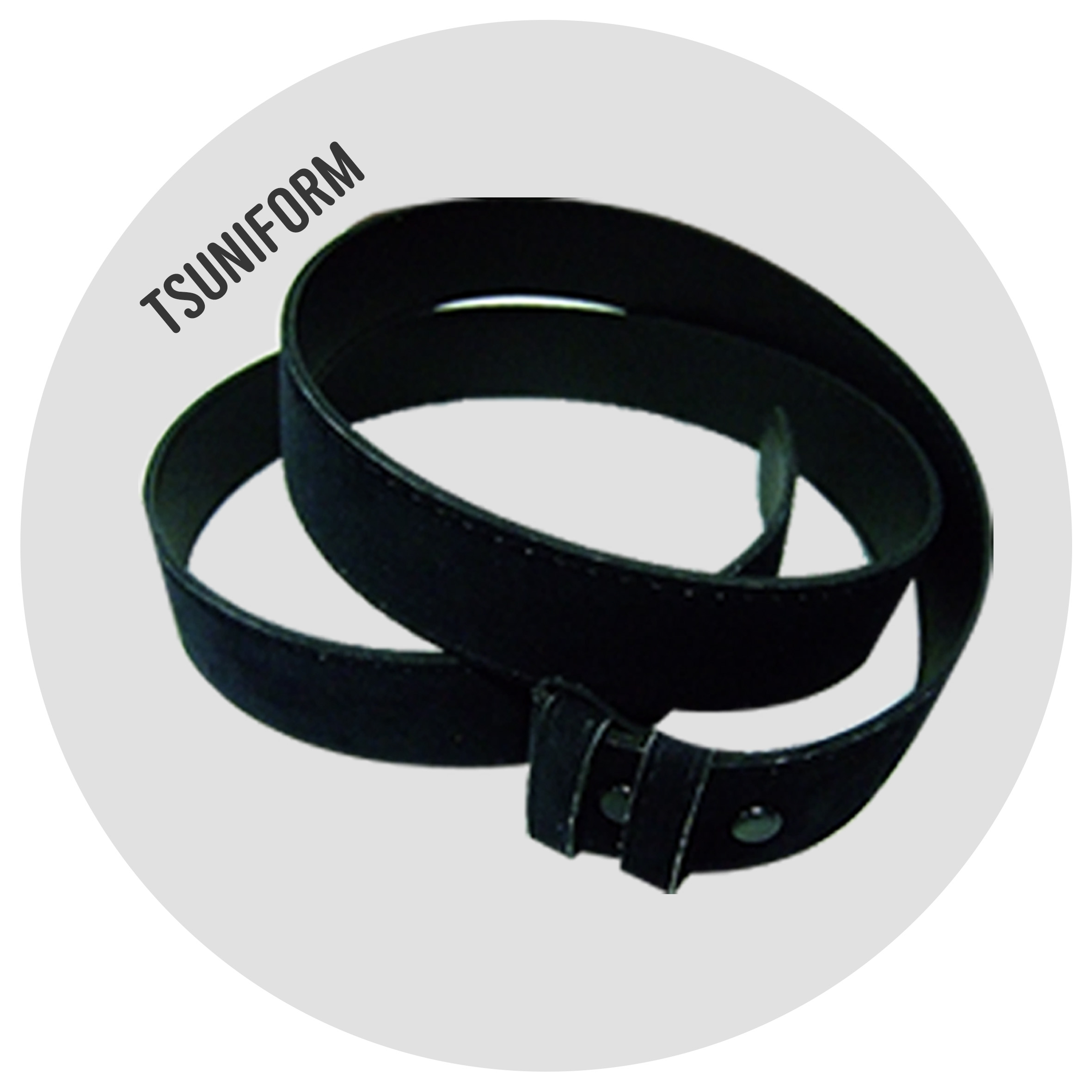 สายเข็มขัดหนังดำ ความยาว 50 นิ้ว