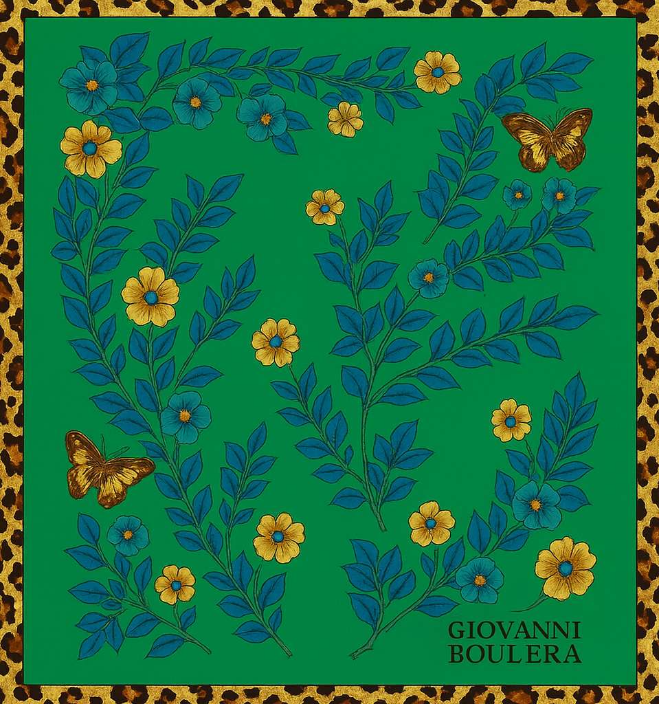 Giovanni Boulera Botanical Silk Scarf GB3872018