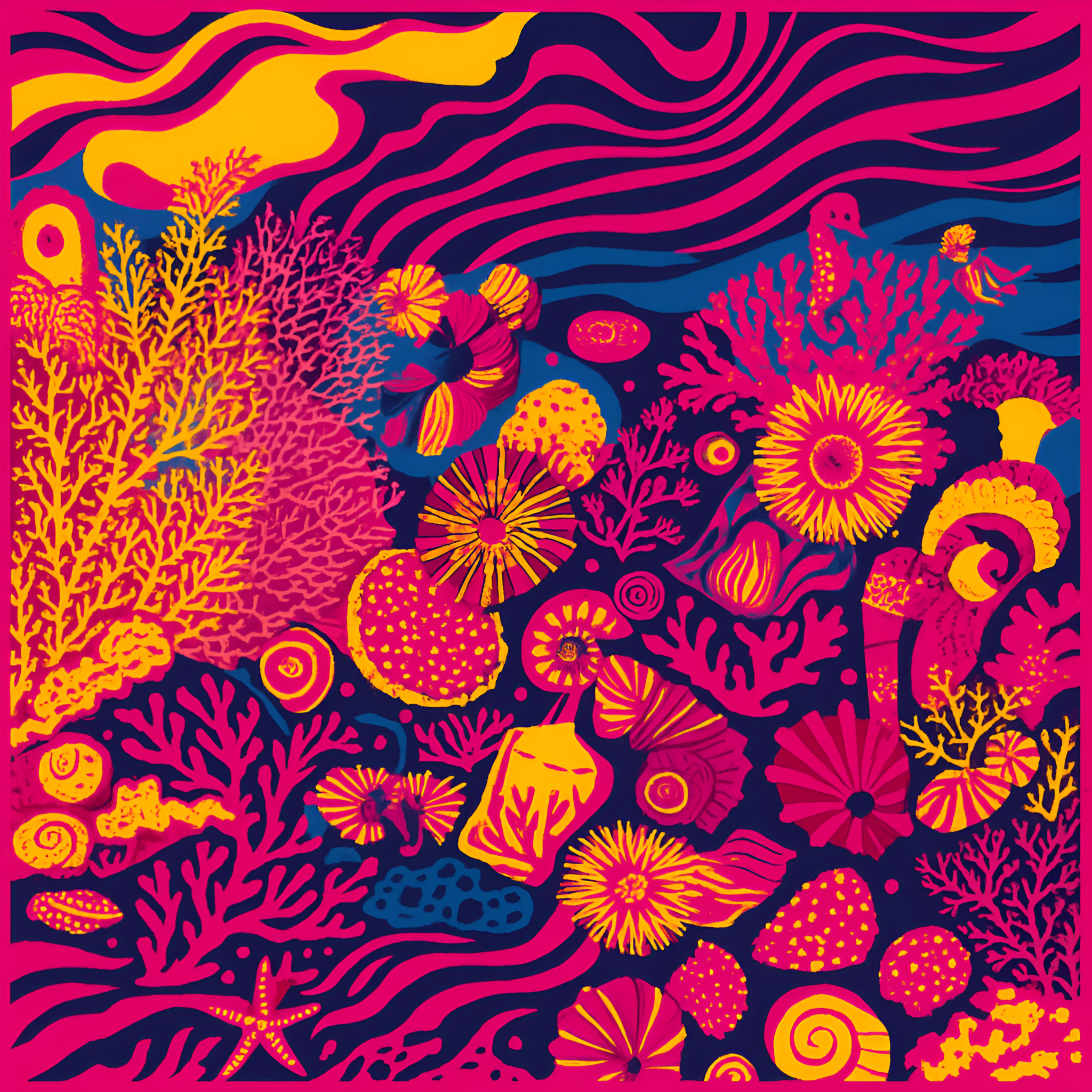 Vibrant Coral Reef Art Print    GB3871005