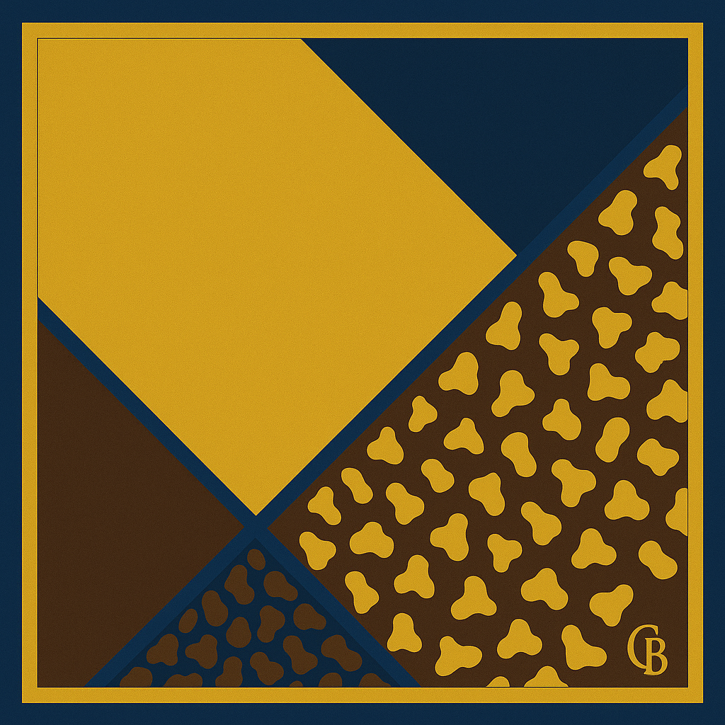 Geometric Pattern Silk Scarf