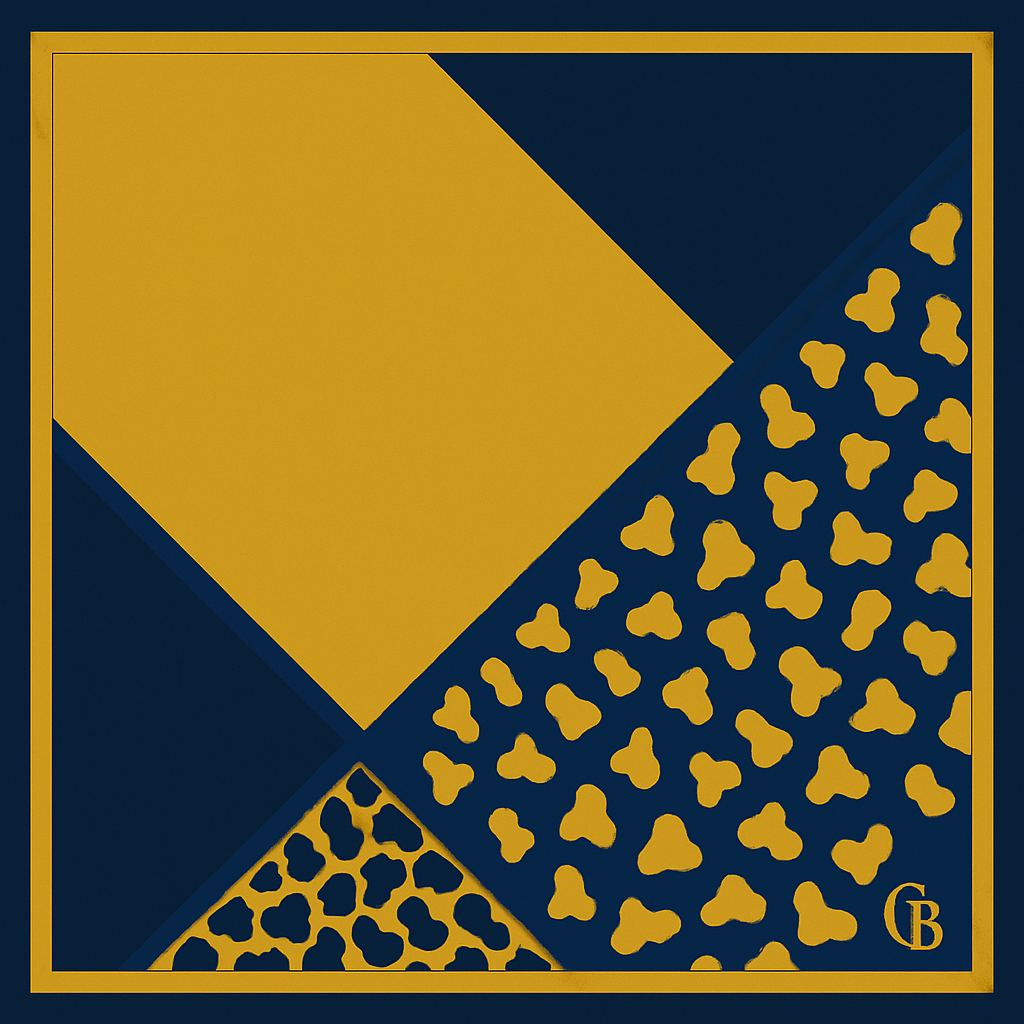 Geometric Pattern Silk Scarf