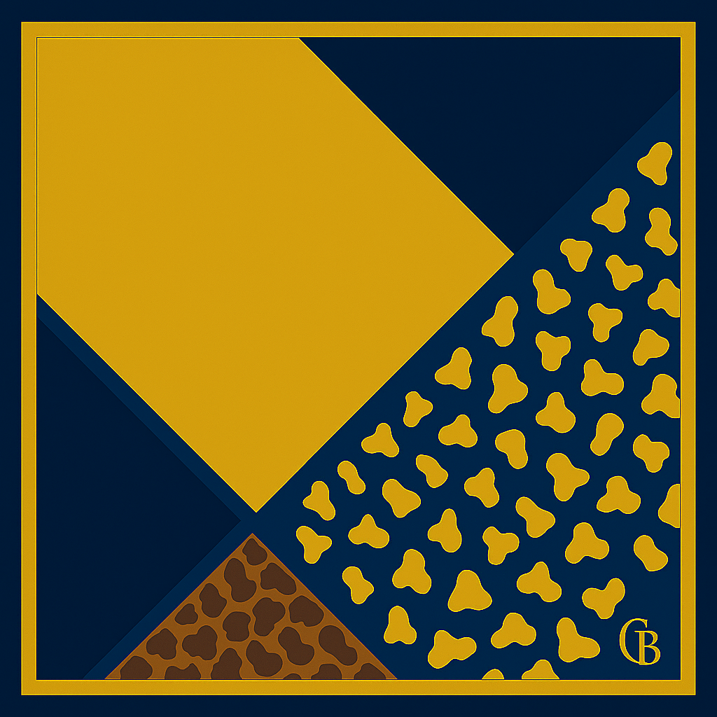 Geometric Pattern Silk Scarf