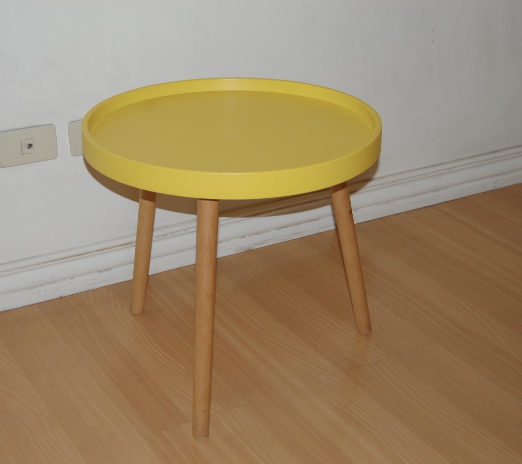 Yellow Round Side Table