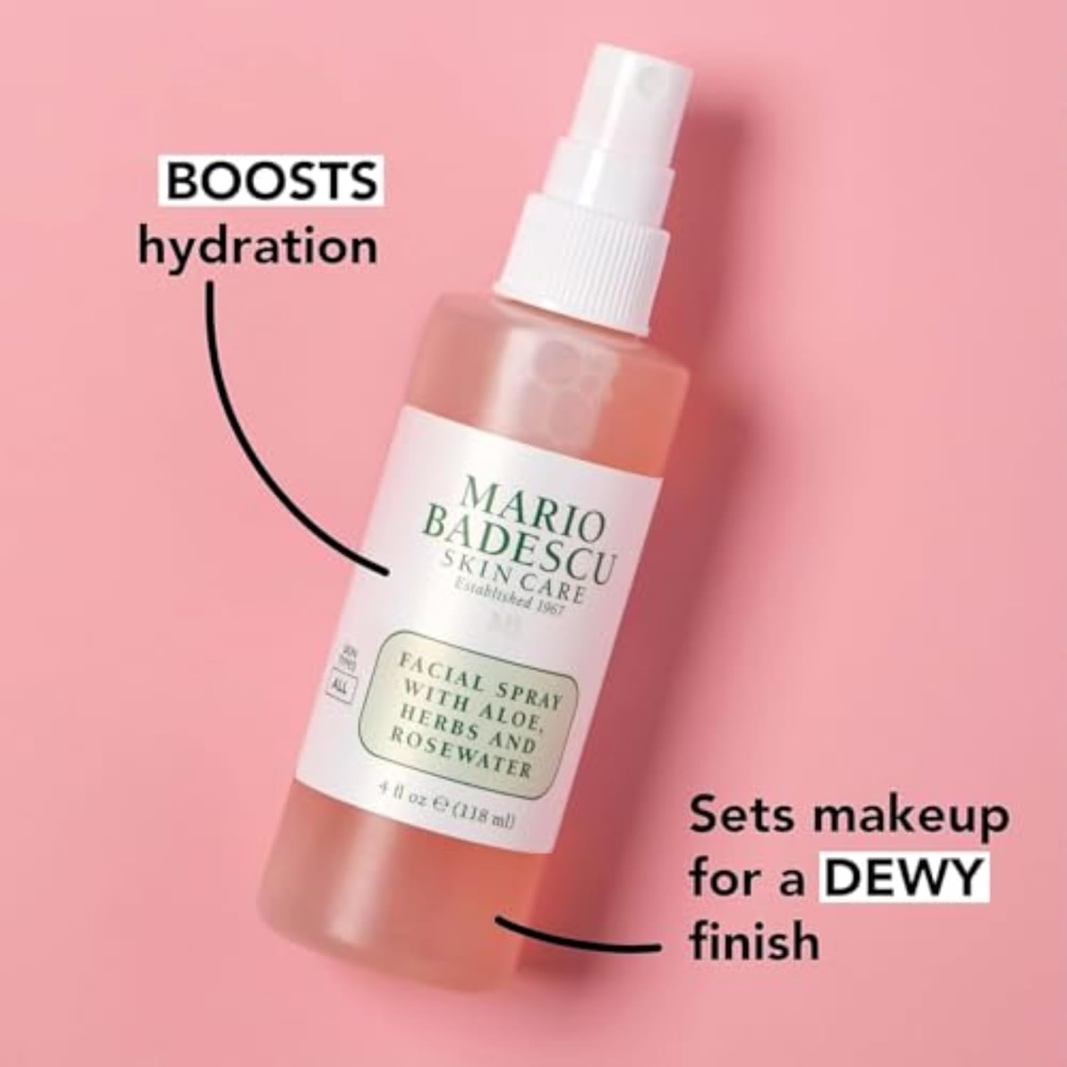 Mario Badescu Facial Spray with Aloe, Herbs and Rose Water for All Skin Types