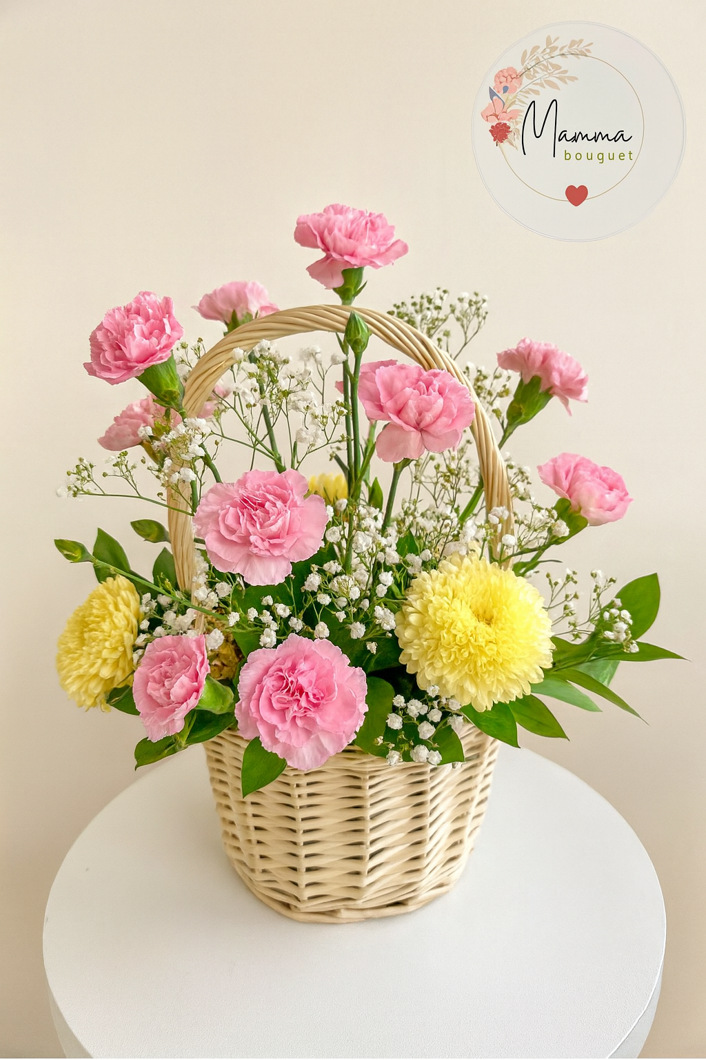 Fresh Flower in Basket