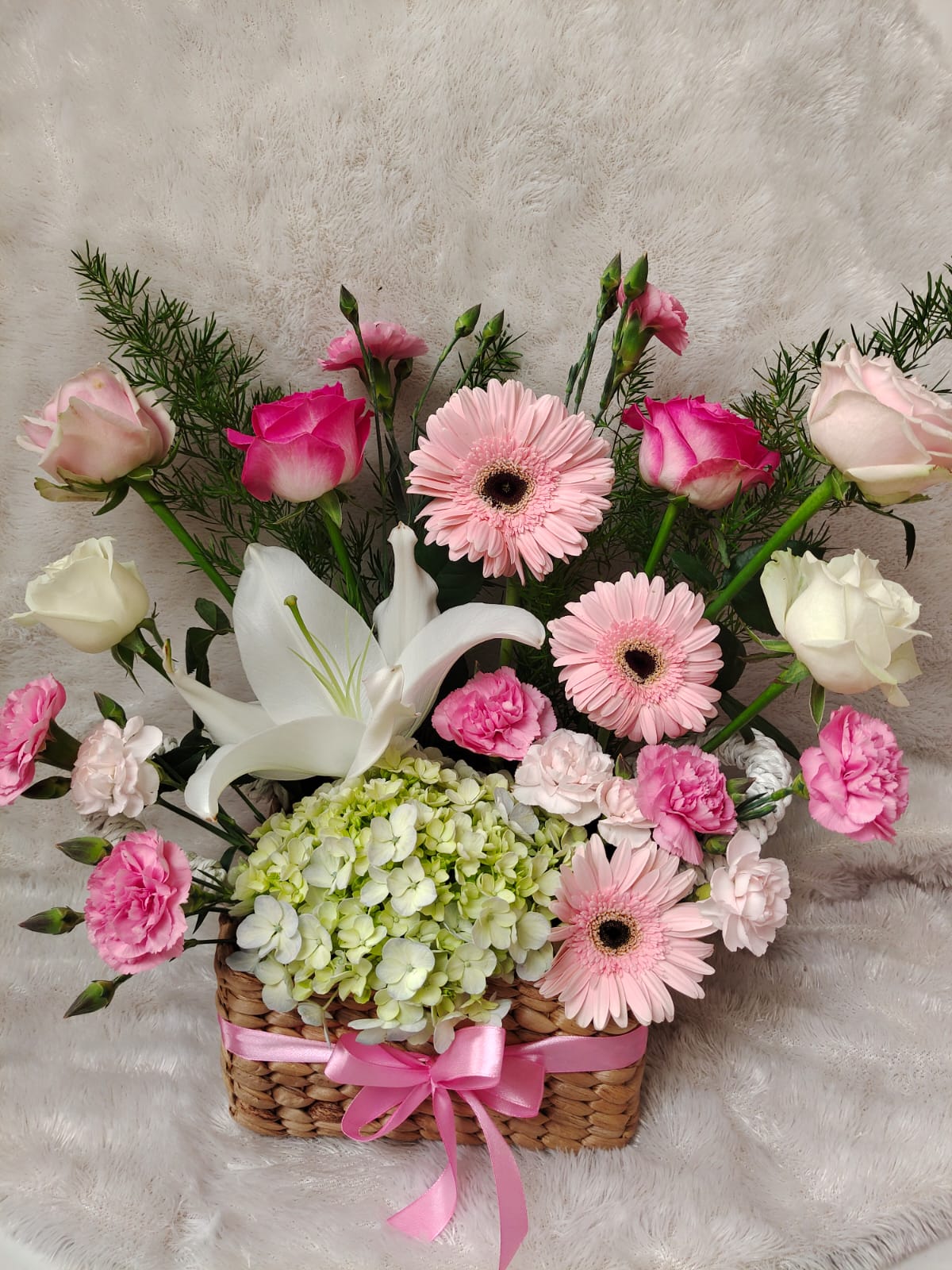 Fresh Flower in Basket