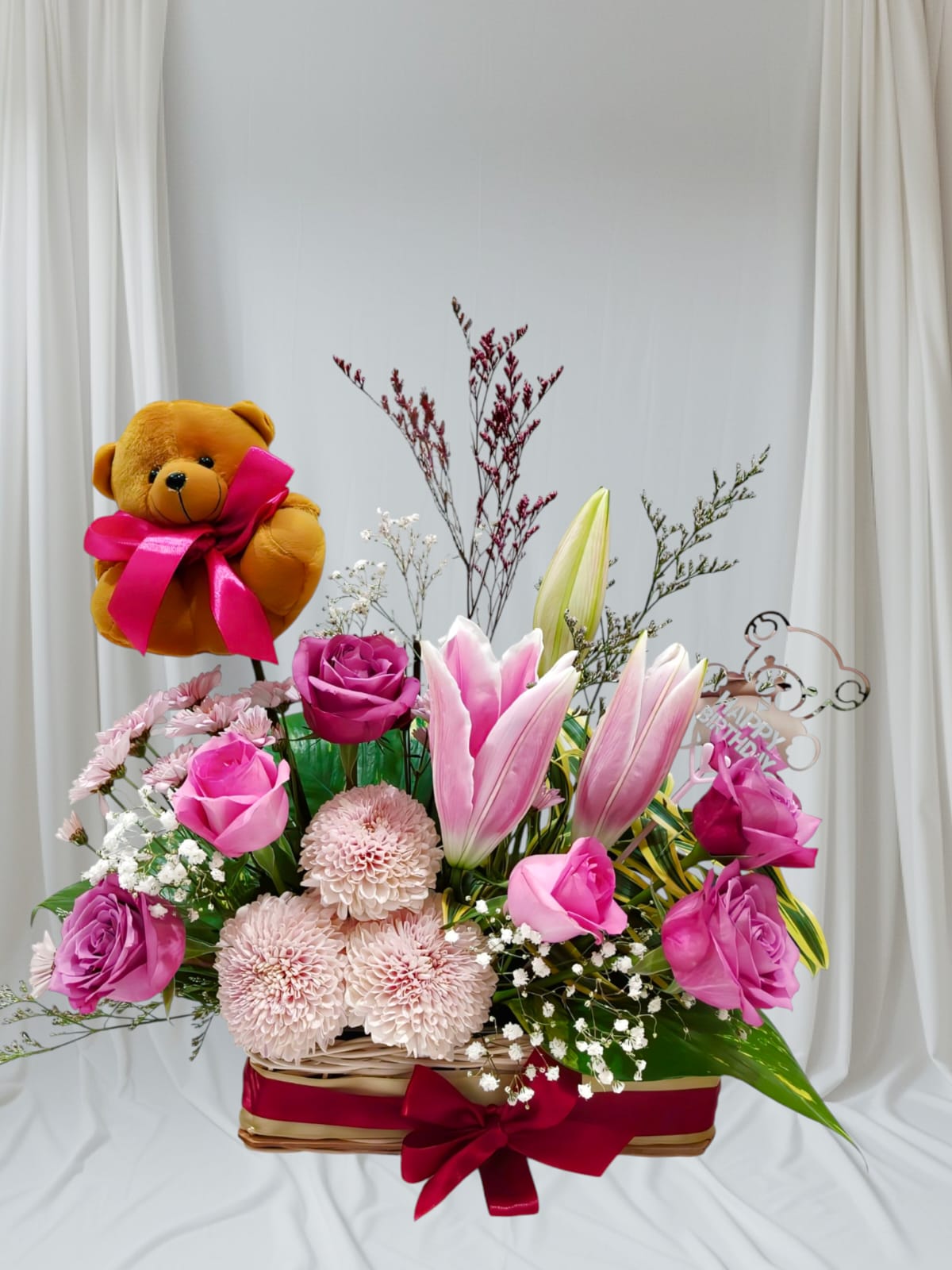 Fresh Flower in Basket