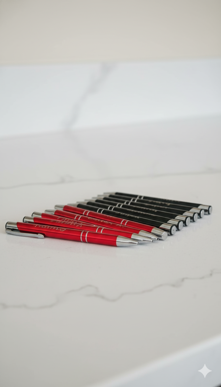 Plumas de Aluminio con Grabado Laser