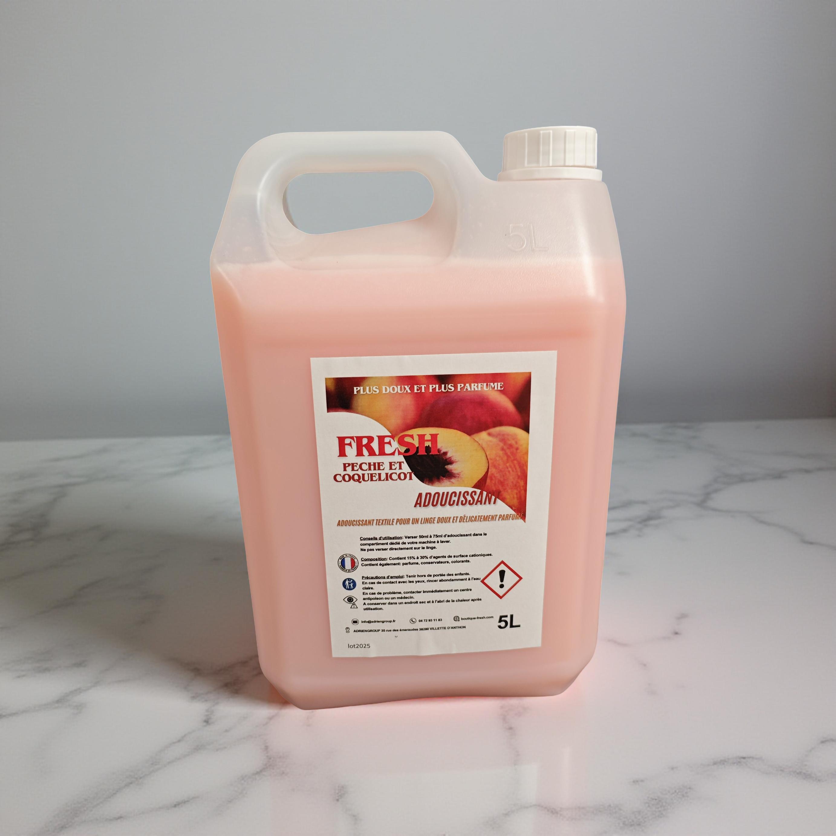 Adoucissant Linge 5L Pêche & Coquelicot