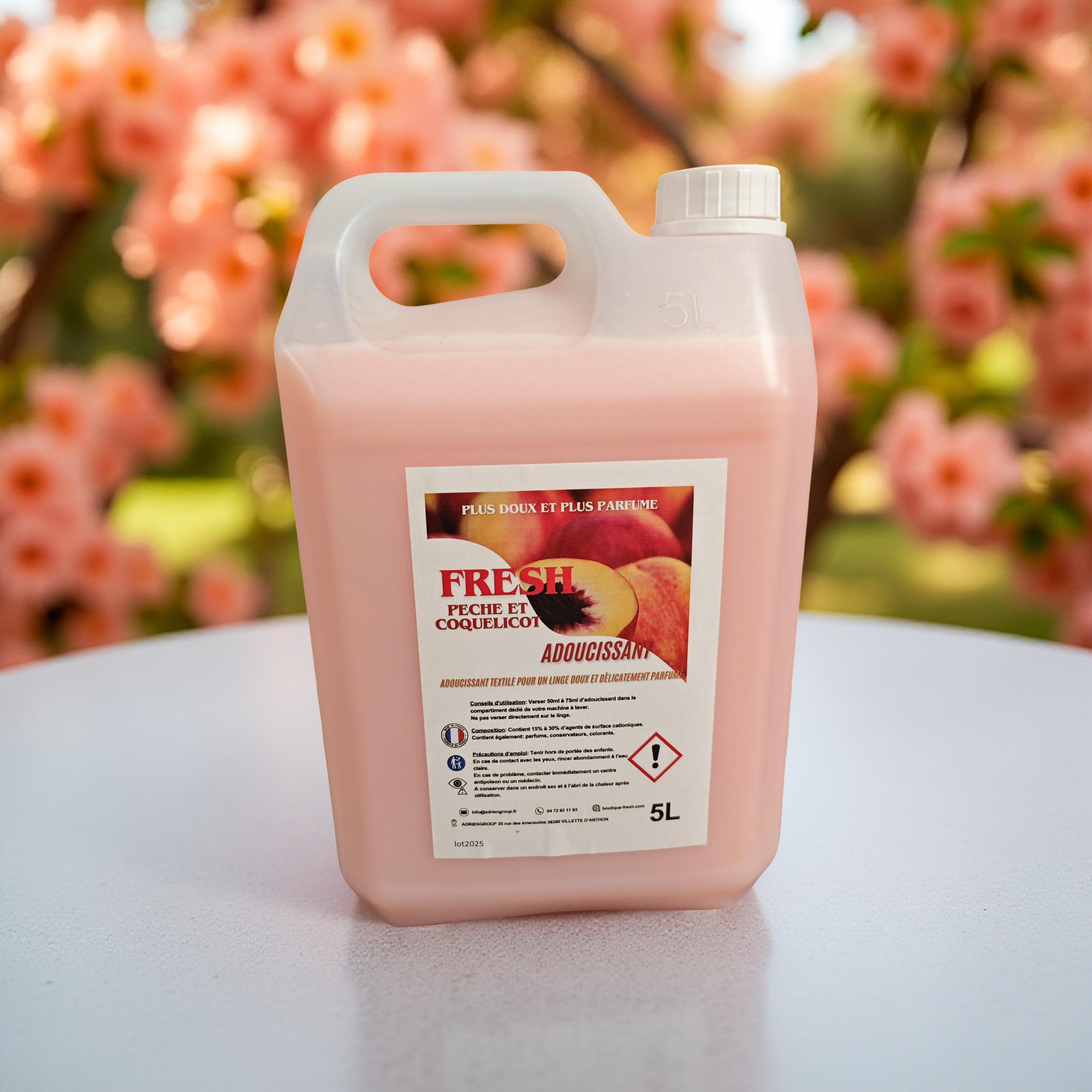 Adoucissant Linge 5L Pêche & Coquelicot