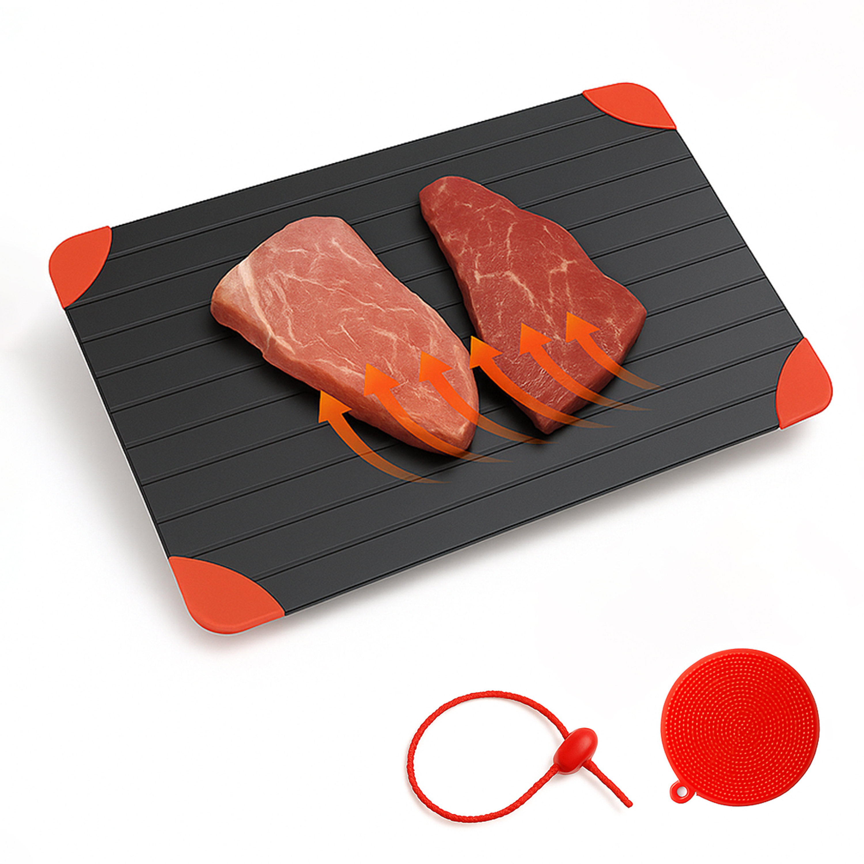 Defrosting Tray Set - Rapid Thawing Aluminum Plate - Natural Defrosting - 7 Pieces