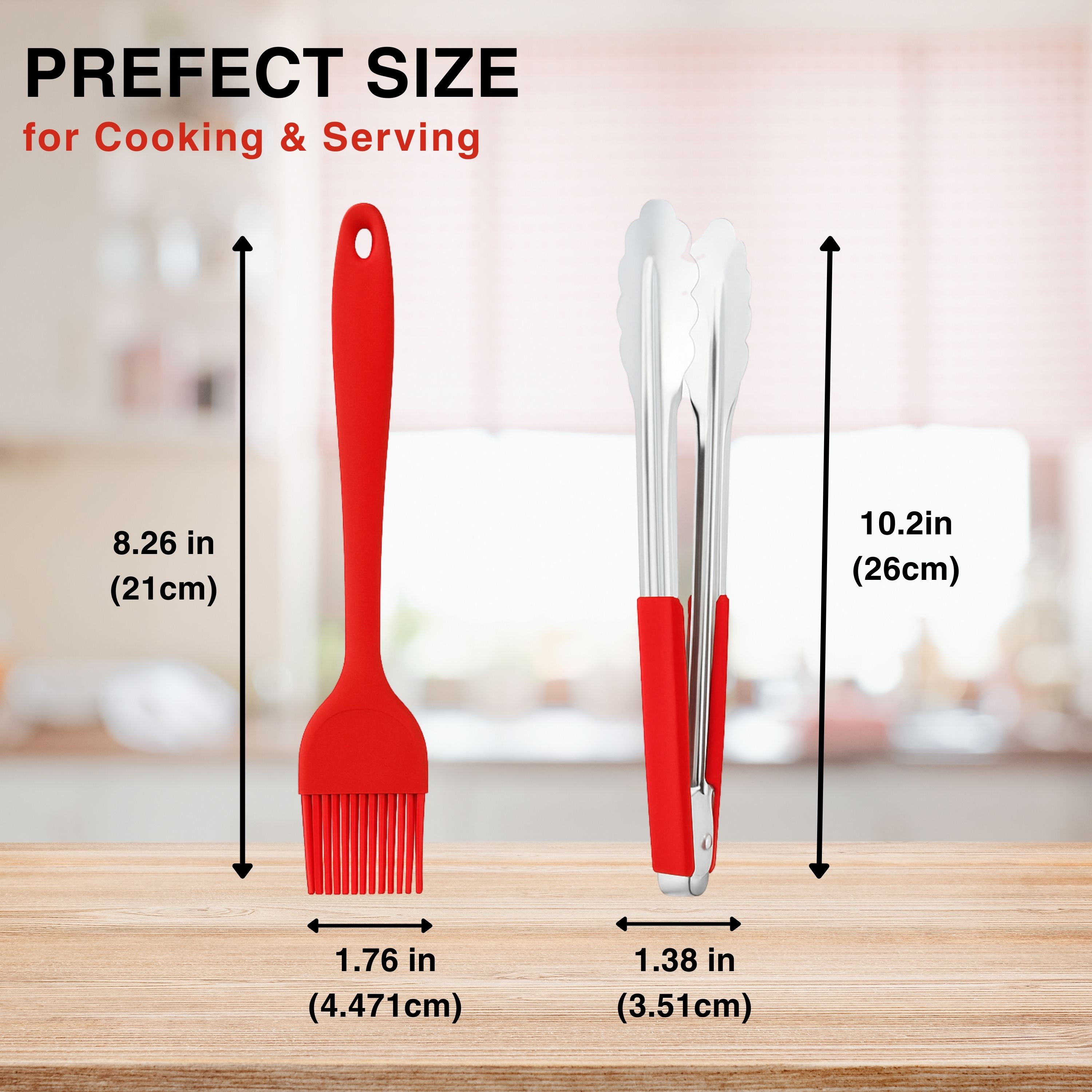 Stainless Steel Tong & Silicone Basting Brush