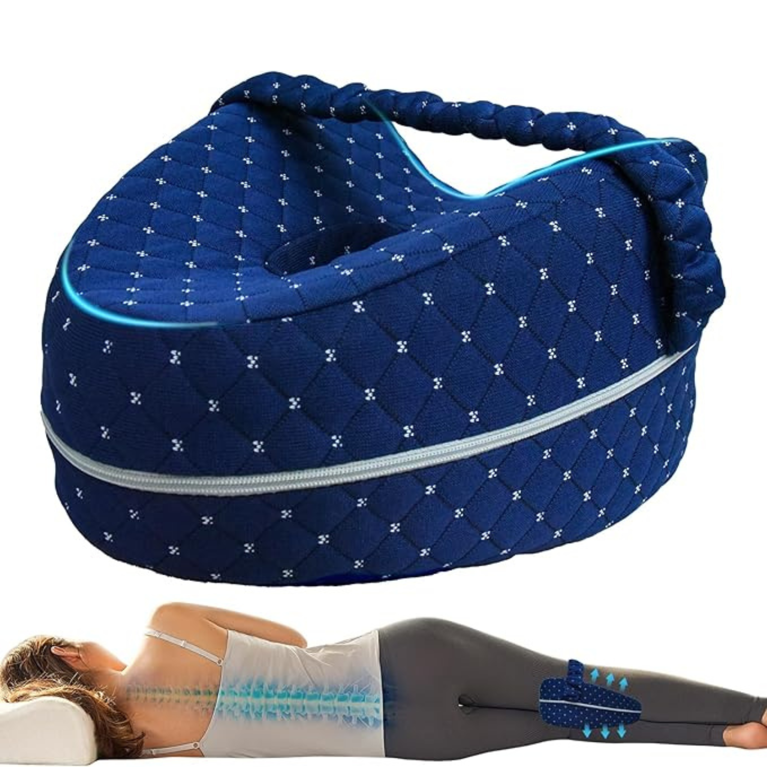 Alignment Pillow Relieve Hip Pain Sciatica Leg Orthopedic Memory Foam Sleeping