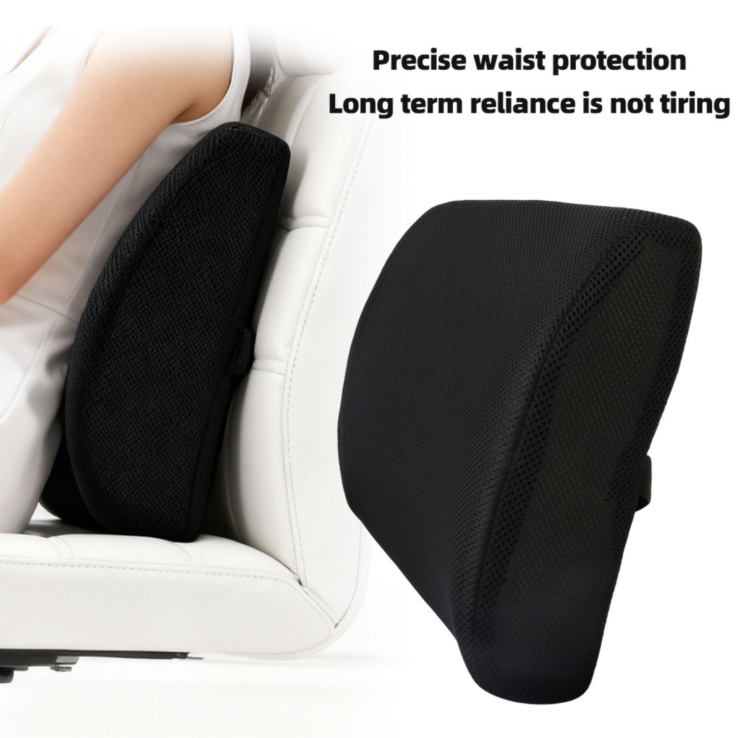 Lumbar Back Support Cushion Car Seat Pillow Memory Foam Pain Relief Office Chair