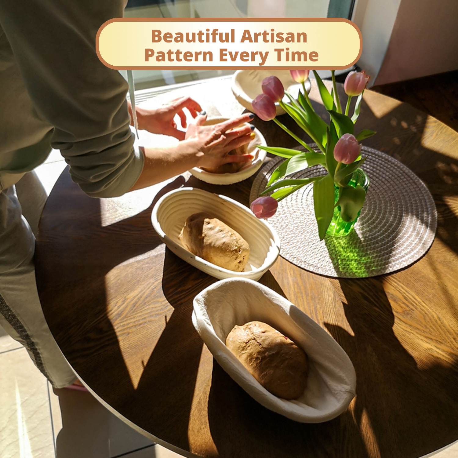 10" Oval Banneton Basket for professional Home Bakers