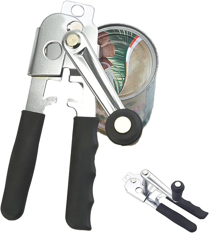 Heavy Duty Stainless Steel Tin Can Opener Cutter Easy Comfy Handle Grip Kitchen