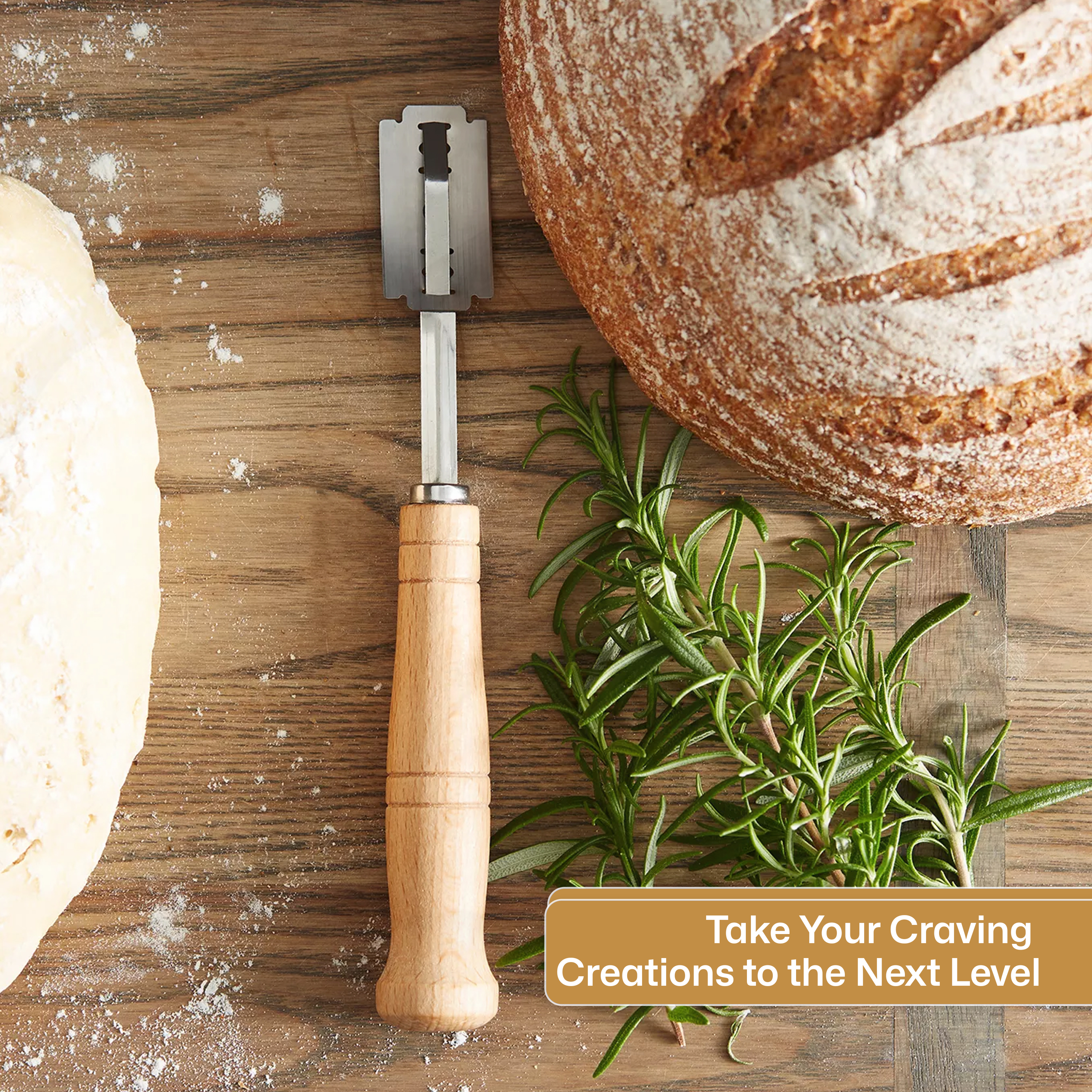 Bread Lame – Premium Handcrafted Dough Scoring Tool with Wooden Handle