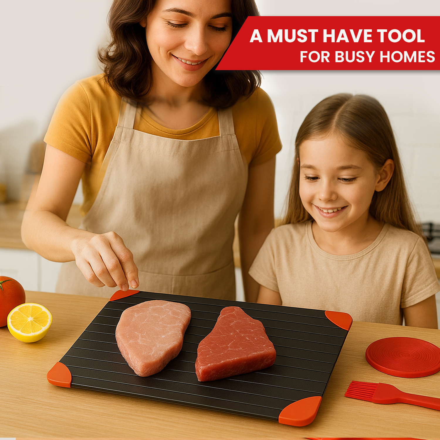 Defrosting Tray Set - Rapid Thawing Aluminum Plate - Natural Defrosting