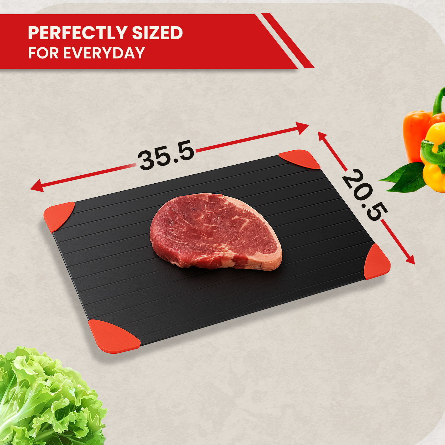 Defrosting Tray Set - Rapid Thawing Aluminum Plate - Natural Defrosting