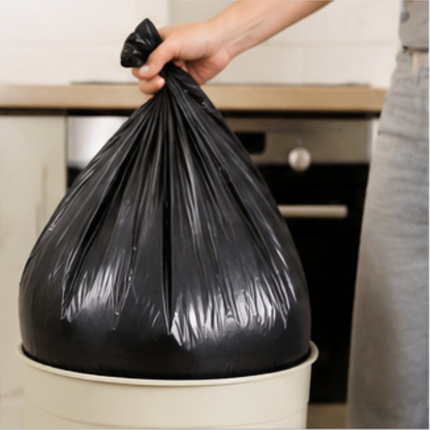 20 Packs Extra Strong 50L Bin Bags Heavy Duty Thick Waste Liners Refuse Sacks