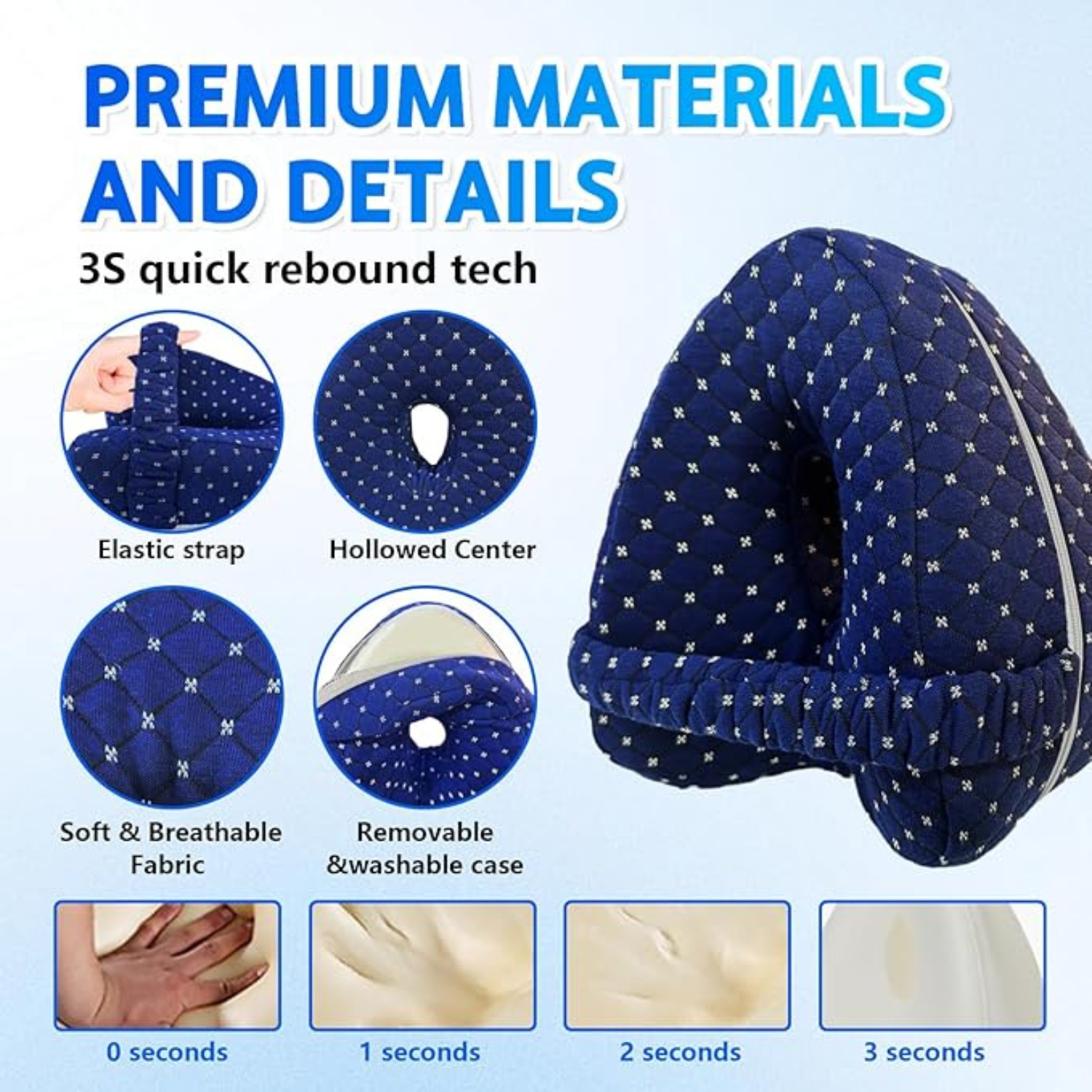 Alignment Pillow Relieve Hip Pain Sciatica Leg Orthopedic Memory Foam Sleeping