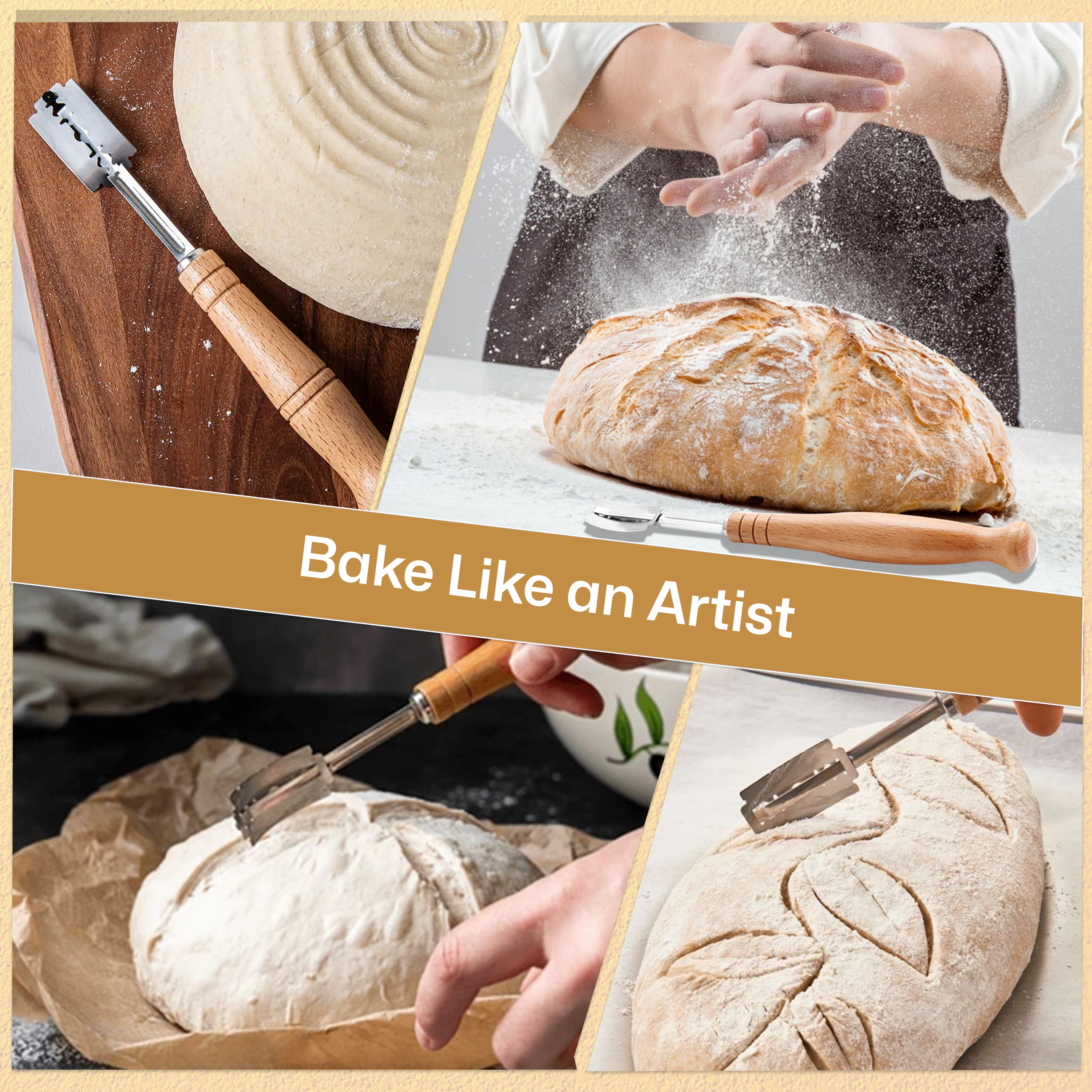 Bread Lame – Premium Handcrafted Dough Scoring Tool with Wooden Handle