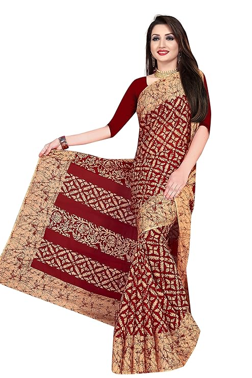 Traditional Red & Beige Saree