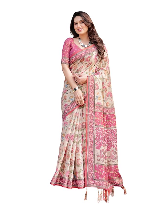Elegant Floral Printed Saree