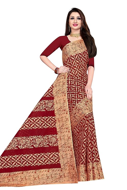 Traditional Red & Beige Saree