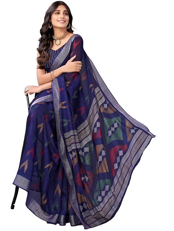 Elegant Navy Blue Saree