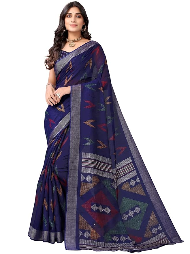 Elegant Navy Blue Saree