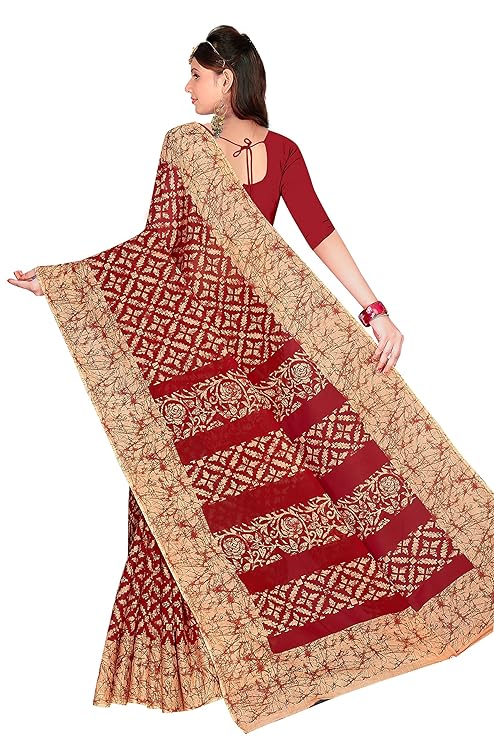 Traditional Red & Beige Saree
