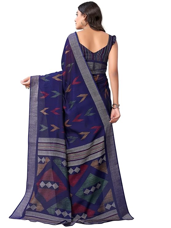 Elegant Navy Blue Saree