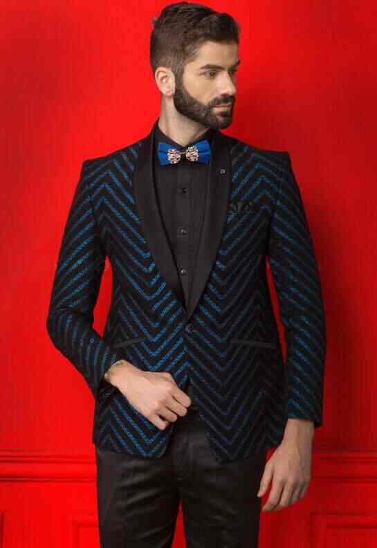 Men's Chevron Pattern Blazer