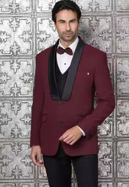 Elegant Burgundy Tuxedo