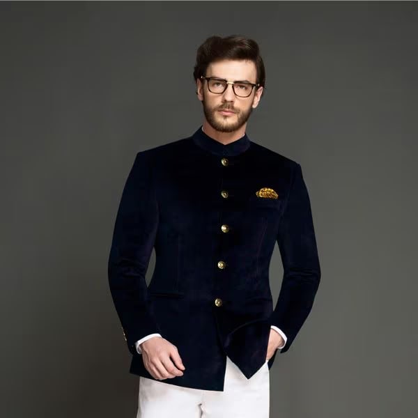 Men's Velvet Bandhgala Blazer