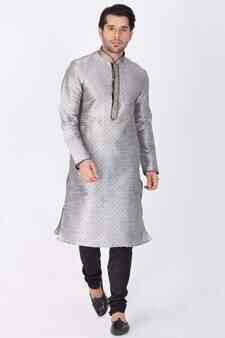 Men's Silver Kurta