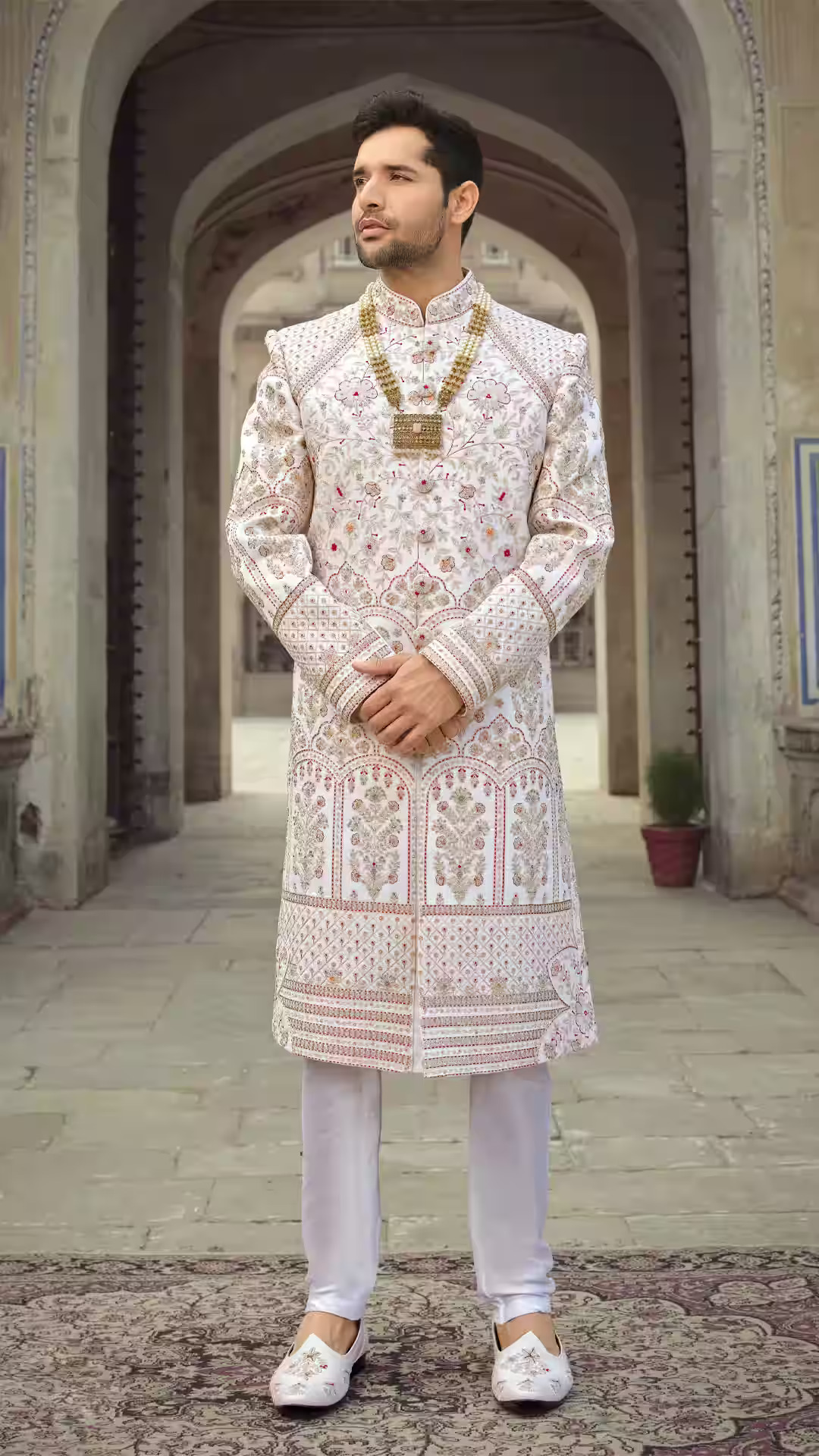 Traditional Embroidered Sherwani