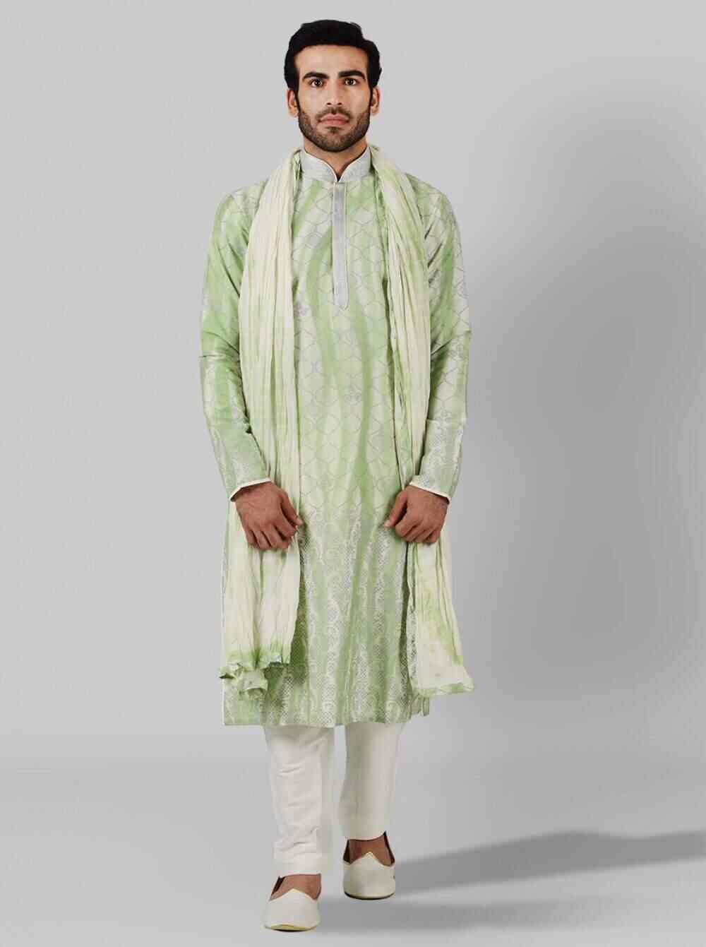 Men's Light Green Kurta Set