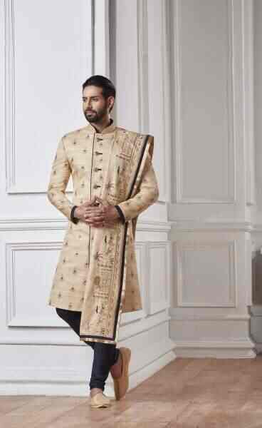 Traditional Beige Sherwani