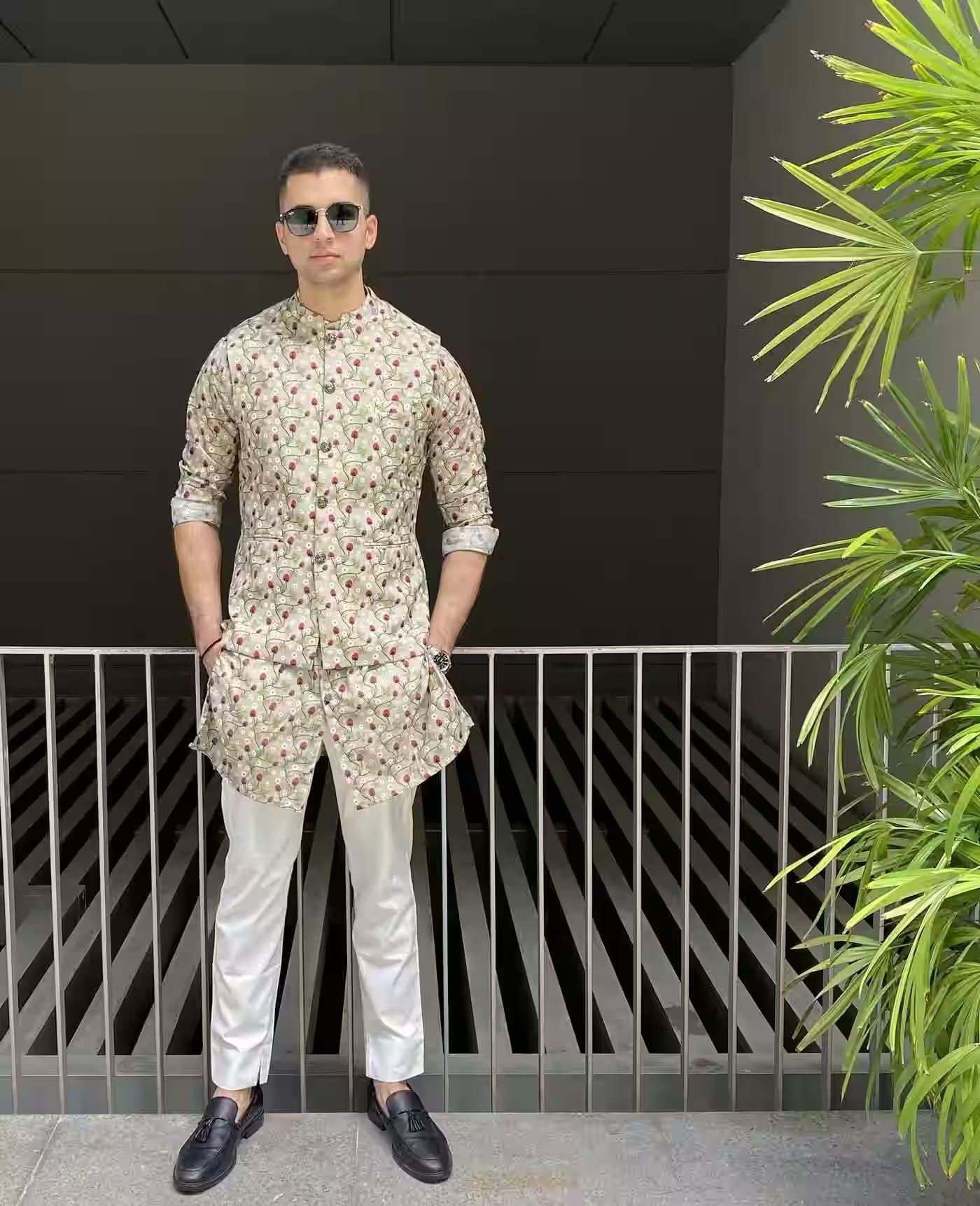 Men's Floral Kurta