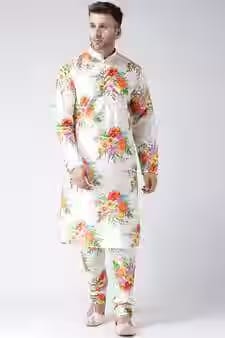 Floral Printed Men's Kurta Set